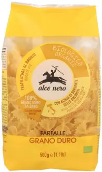 Макароны Alce Nero Farfalle Biologici-Organic 500г