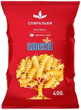Макароны Ameria Спиральки 400г - Vprok.ru Перекрёсток