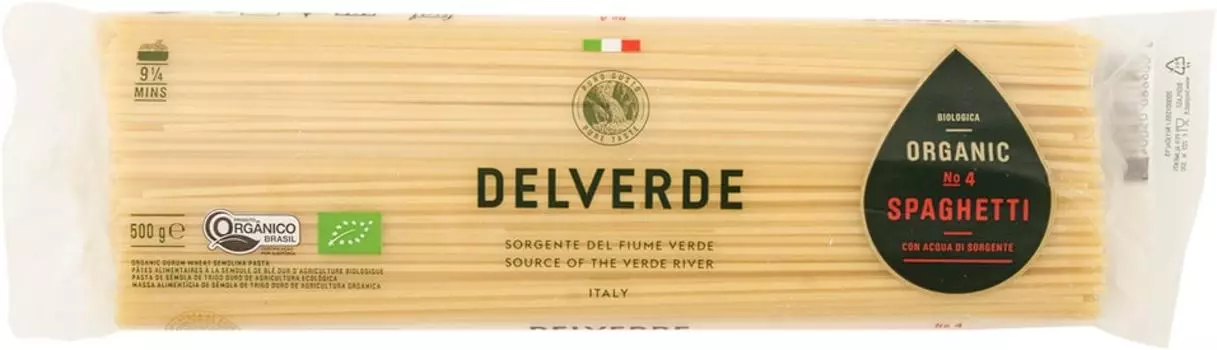 Макароны Delverde Spaghetti Biologica №4 500г