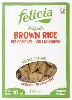 Макароны Felicia Farfalle Brown rice Бантики 250г