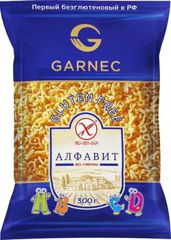 Макароны Garnec Алфавит без глютена 300г