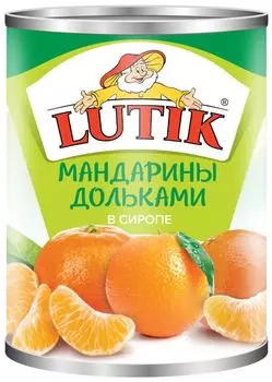 Мандарины Lutik дольки в сиропе 314мл. Закажите онлайн!