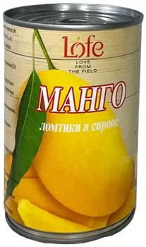 Манго Lofe ломтики в сиропе 425г
