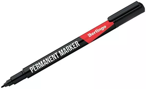 Маркер перманентный Berlingo Multiline PE100 Черный 1мм
