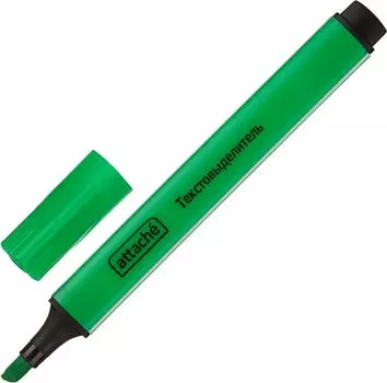 Маркер текстовыделитель Attache треугольный 1-4мм зеленый