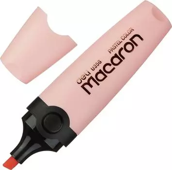 Маркер текстовыделитель Deli Macaron скошенный 1-5мм розовый