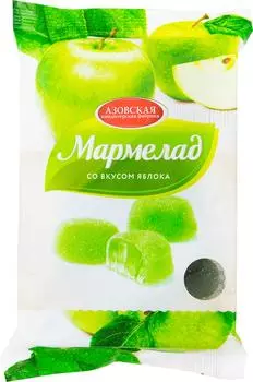 Мармелад Азовская КФ желейный со вкусом яблока 300г