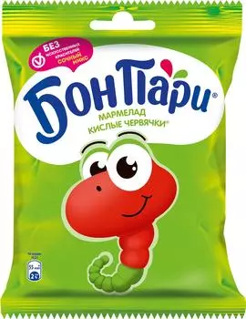 Мармелад Бон Пари жевательный Кислые червячки 75г