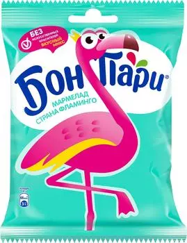 Мармелад Бон Пари жевательный Страна фламинго фигурный со вкусом фруктов 100г