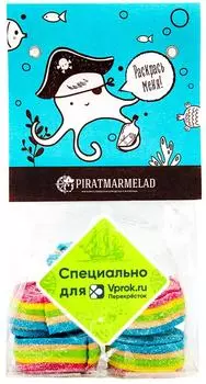 Мармелад Pirat Marmelad пластинки радужные ремешки 200г