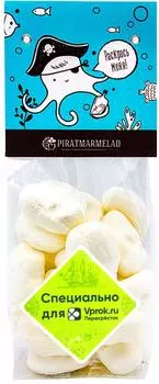 Маршмеллоу PiratMarmelad Черепа белые с шоколадной начинкой 200г