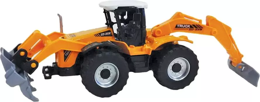 Машинка Autotime Трактор траншеекопатель 1:48