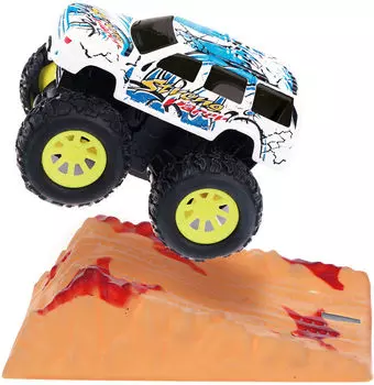 Машинка Пламенный мотор Монстр трак 4х4 белый