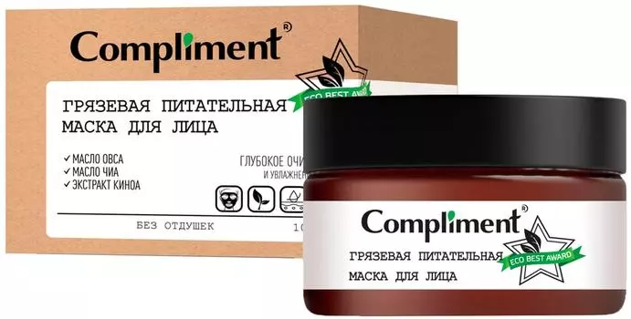 Маска для лица Compliment Eco Best Грязевая 100мл