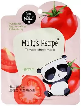 Маска для лица Dear Molly Рецепты Молли тканевая Томат 23г