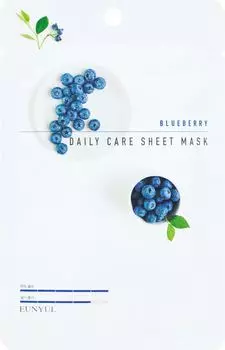 Маска для лица Eunyul тканевая с экстрактом черники 22г