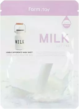 Маска для лица FarmStay тканевая с молочными протеинами 23мл