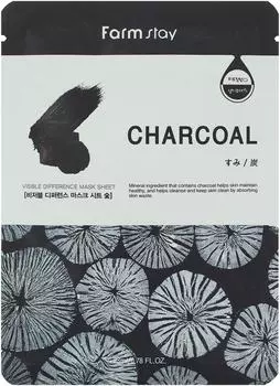 Маска для лица FarmStay тканевая с углем 23мл