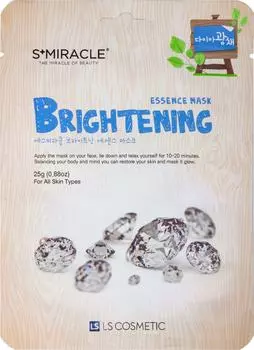 Маска для лица S+miracle Brightening Essence Mask тканевая 25г