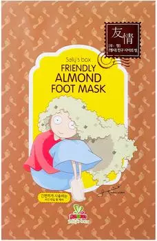 Маска-носки для ног Sally's box Подружки с миндалем тканевая 16г