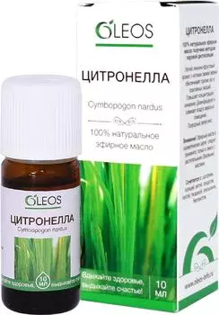 Масло эфирное Oleos Цитронелла 10мл