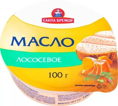 Масло Санта Бремор лососевое бутербродное 100г