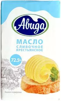 Масло сливочное Авида Крестьянское 72.5% 180г