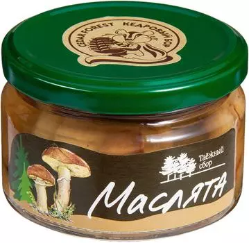 Маслята Таежный сбор маринованные неочищенные резаные 250г