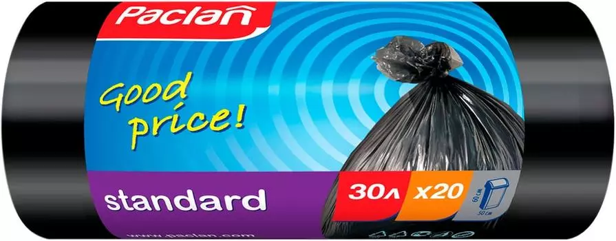 Мешки для мусора Paclan Standart 30л 20шт