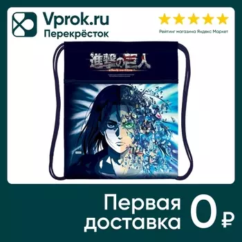 Мешок для сменной обуви Hatber Атака Титанов Сезон 4 34*47см