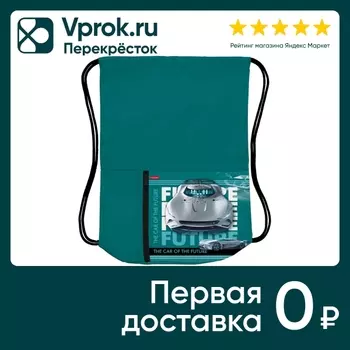 Мешок для сменной обуви Hatber Машины будущего 2 отделения 34*41см