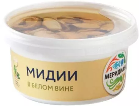 Мидии Меридиан в белом вине 180г - Vprok.ru Перекрёсток