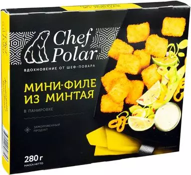 Мини-филе минтая Chef Polar в панировке 280гс доставкой!