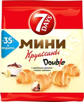 Мини-круассаны 7 Days Double Какао-Ваниль 300г