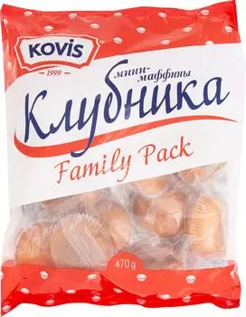Мини-маффины Kovis Клубника 470г - Vprok.ru Перекрёсток