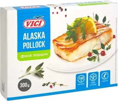 Минтай Vici Alaska Pollock филе 300г. Доставим до двери!