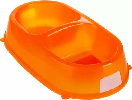 Миска для кошек Гамма двойная пластмассовая 800мл