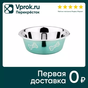 Миска для собак Lilli Pet Metal Star Paw & Bone 240мл