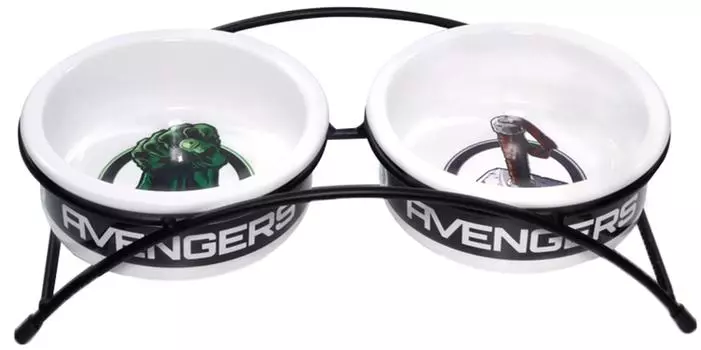 Миски для животных Triol Disney Marvel Мстители на подставке 2*250мл