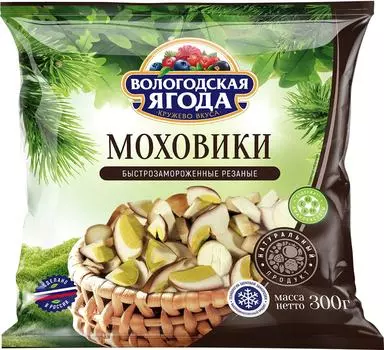 Моховики Кружево Вкуса резаные быстрозамороженные 300г