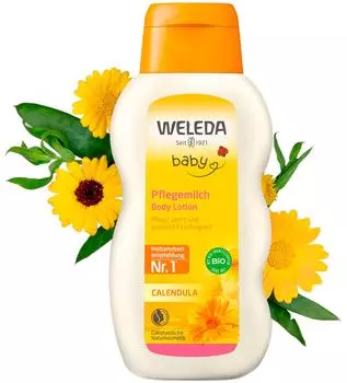 Молочко для тела Weleda Calendula детское 200мл