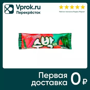 Мороженое Lotte Эскимо Арбуз 80г - Vprok.ru Перекрёсток