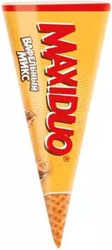 Мороженое Maxiduo Вафельный Mix с какао и вафельным соусом с кусочками шоколада 8% 80г