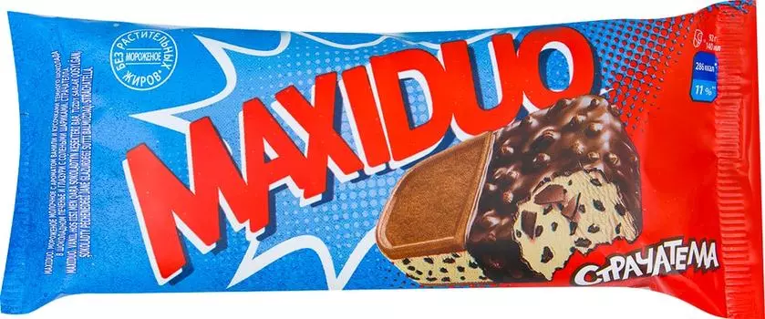 Мороженое Maxiduo Сэндвич Страчателла 92гс доставкой!