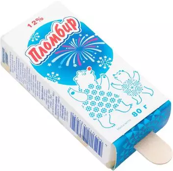 Мороженое Мороженое Карелии Пломбир эскимо 12% 80г