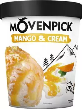Мороженое Movenpick Пломбир Mango &amp; cream 12.7% 480мл