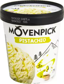 Мороженое Movenpick пломбир с фисташками и фисташковым соусом 287г