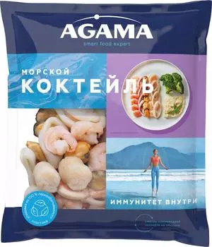 Морской коктейль Agama сыро-мороженый 300гс доставкой!