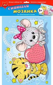 Мозаика Апплика самоклеящаяся сияющая А3 Милашки