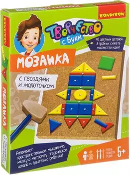 Мозаика Bondibon С гвоздями и молоточком